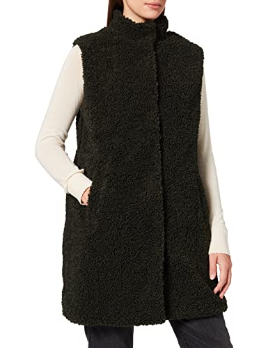 Noisy may Damen Lange Teddyweste in Kieferngrün von Noisy may