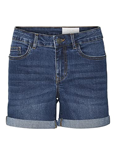 Noisy may Damen Legere Jeans Shorts Kurze Denim Stretch Hose Leichte Casual Short Pants NMBE Lucy, Farben:Blau, Größe:M von Noisy may