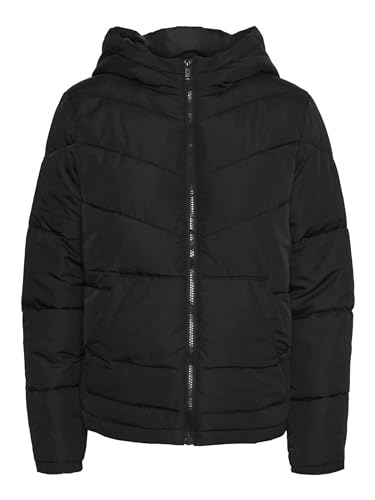 NOISY MAY Damen Puffer Jacke | Warme Stepp Winter Jacket mit Kapuze | Wattierter Blouson NMDALCON, Farben:Schwarz, Größe:40 von Noisy may