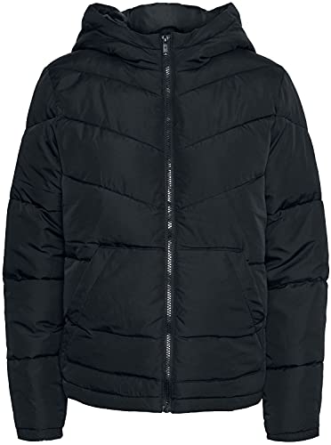 NOISY MAY Damen Puffer Jacke | Warme Stepp Winter Jacket mit Kapuze | Wattierter Blouson NMDALCON, Farben:Schwarz, Größe:40 von Noisy may