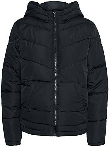 NOISY MAY Damen Puffer Jacke | Warme Stepp Winter Jacket mit Kapuze | Wattierter Blouson NMDALCON, Farben:Schwarz, Größe:38 von Noisy may