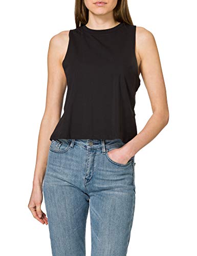 Noisy may Damen Nmhailey S/L Crop Tank Top Bg Noos T Shirt, Schwarz, M EU von Noisy may