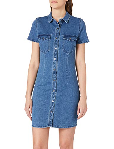 Noisy may Womens Medium Blue Denim Short Dress von Noisy may