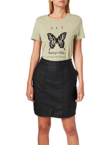 Noisy may Damen NMPERI HW Coated Skirt NOOS Rock, Black, L von Noisy may