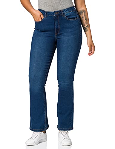 Noisy may Damen Nmsallie Hw Flare Vi021mb Noos Jeans, Medium Blue Denim, 25 EU von Noisy may