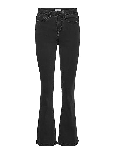 Noisy may Damen NMSALLIE HW Flare VI069DG NOOS Jeans, Dark Grey Denim, 26W / 32L von Noisy may