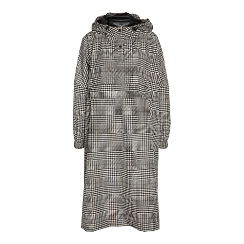 NOISY MAY Damen NMSKY L/S Printed RAINPONCHO NOOS Regenponcho, Black/Checks:Sugar Swizzle & Nomad, ONE Size von Noisy may