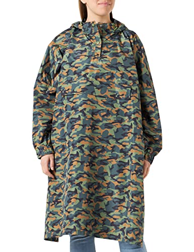 NOISY MAY Damen NMSKY L/S Printed RAINPONCHO NOOS Regenponcho, Kalamata/AOP:CAMO, ONE Size von Noisy may