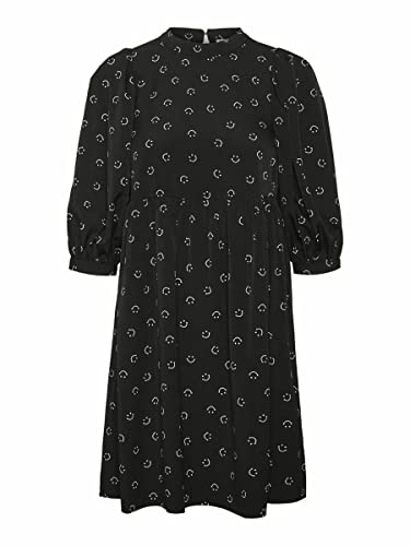 Noisy may Damen NMSMILE S/S Loose Dress Kleid, Schwarz, S von Noisy may