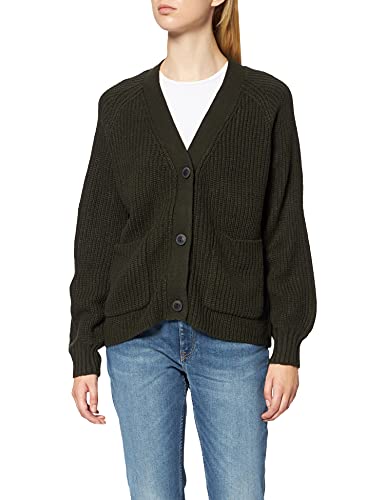 Noisy May Damen Strickjacke | Langarm V-Ausschnitt Cardigan Knitted Basic | Stretch Sweater NMTIMMY, Farben:Dunkelgrün, Größe:38 von Noisy may