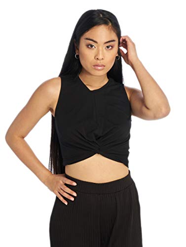 Noisy may Damen 3er Set Einfarbiges Crop Top Ärmelloses Oberteil mit Knoten-Detail Stretch NMTWIGGI von Noisy may