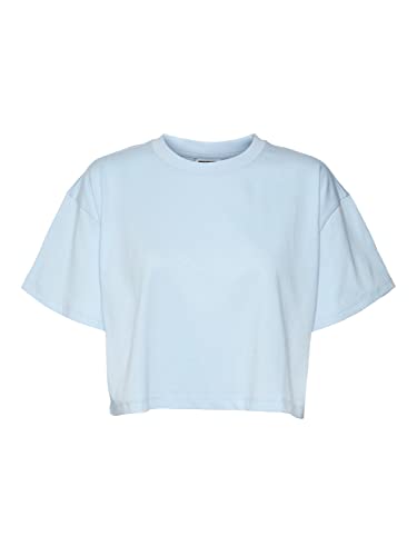 Noisy may Damen Nmalena S/S O-neck Semicrop Top Fwd Noos T Shirt, Cerulean, M EU von Noisy may