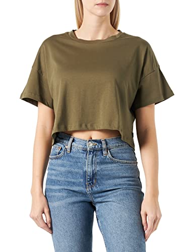 Noisy may Damen Nmalena S/S O-neck Semicrop Top Fwd Noos T Shirt, Kalamata, S EU von Noisy may