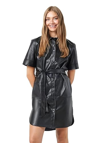 Noisy may Damen Nmandy Pu 2/4 Shirtdress Noos, Schwarz, S von Noisy may