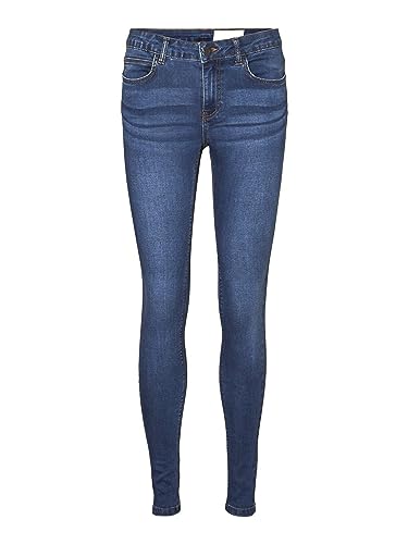 Noisy may Damen Nmbillie Nw Skinny Vi021mb Noos Jeans, Medium Blue Denim, 27W 32L EU von Noisy may