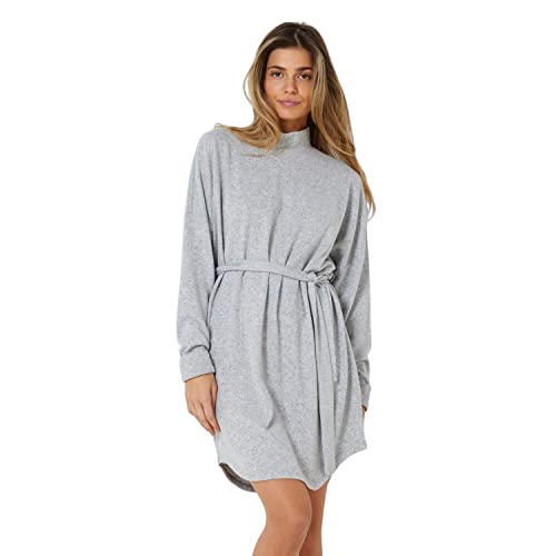 Noisy may Damen Nmcity Ava L/S Short Dress Noos, Light Grey Melange, S von Noisy may