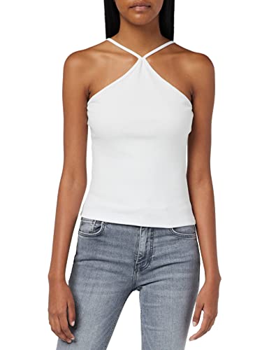 Noisy may Damen Nmmaya S/L Noos Top, Bright White, XS EU von Noisy may