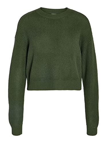 Noisy may Damen Nmmaysa L/S O-neck Knit Noos, Kombu Green, S von Noisy may