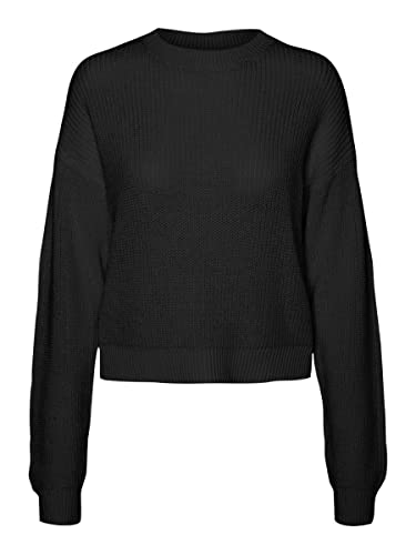 Noisy may Damen Nmmaysa L/S O-neck Knit Noos, Schwarz, XL von Noisy may