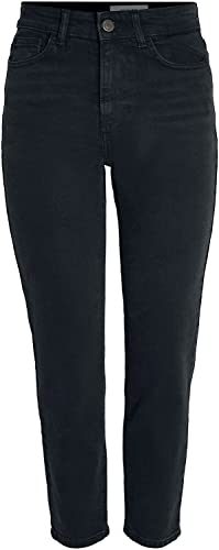 Noisy may Damen Nmmoni Hw Straight Ank Black Noos Jeans Stretch, Black Denim, 25W 30L EU von Noisy may