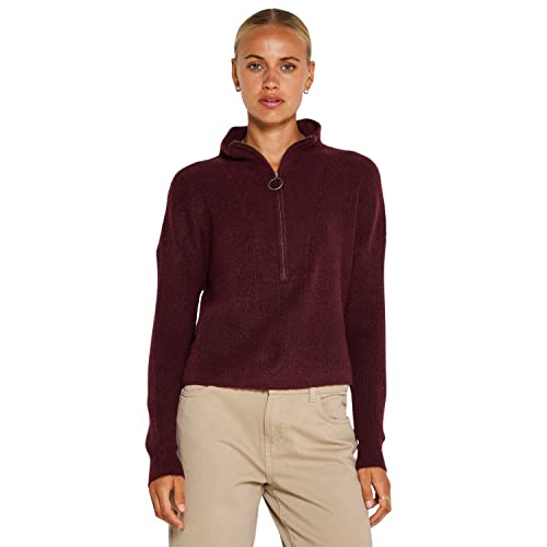 Noisy may Damen Nmnewalice L/S High Neck Knit Noos Pullover, Windsor Wine, XS EU von Noisy may