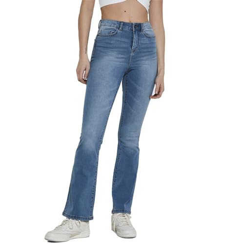 Noisy may Damen Nmsallie Hw Flare Vi162lb Noos Jeans, Light Blue Denim, 30W 34L EU von NOISY MAY