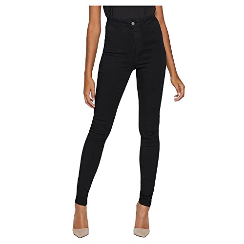 Noisy may Damen Nmella Super Hw Gu304 Jeans, Schwarz, M EU von Noisy may