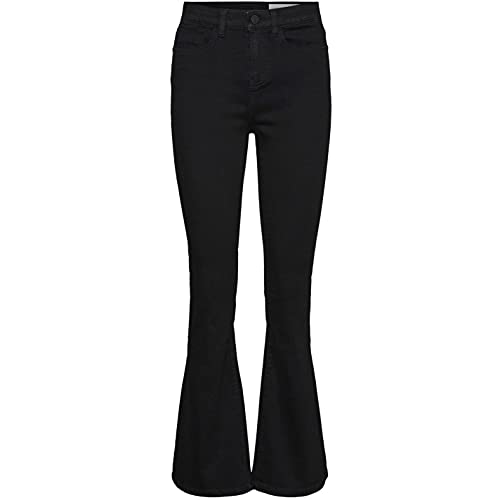 Noisy may Damen Nmsallie Hw flare Vi023bl Noos Jeans, Schwarz, 26W 30L EU von Noisy may