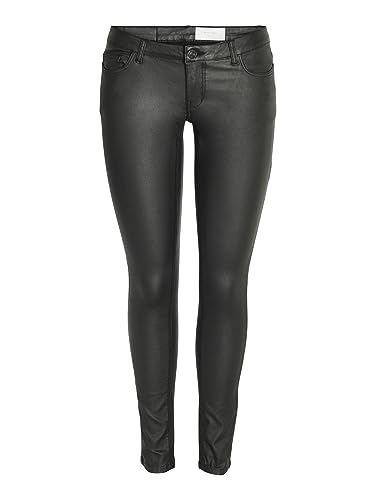 Noisy may Damen Nmallie Lw Skinny Coated Black Pant Noos, Schwarz, L / 30L von Noisy may