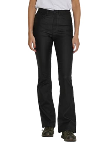 Noisy may Damen Nmsallie Hw Flare Coated Pants Noos Jeans, Schwarz, M 32L EU von Noisy may