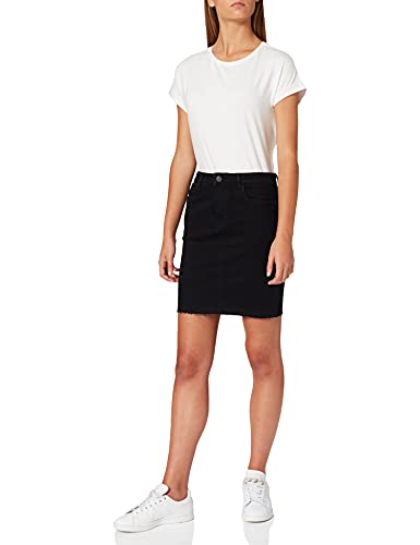 Noisy may Damen NMBE Callie HW DNM Skirt V135BL NOOS BG Rock, Black Denim, XS von Noisy may