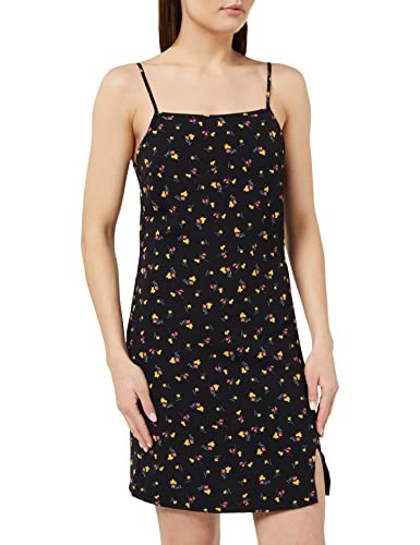 Noisy may Damen Nmclara Strap Short Dress S* Kleid, Black/Aop:flower, XS EU von Noisy may