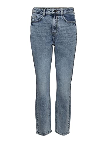 Noisy may Damen Nmkaty Hw Slim Mom Az172lb Noos Jeans, Light Blue Denim, 28W / 32L EU von Noisy may