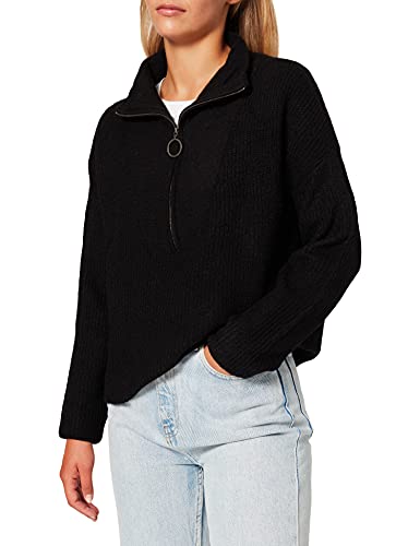 Noisy May Damen NMNEWALICE L/S HIGH Neck Knit Pullover, Black, M von Noisy may