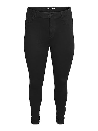 Noisy may Damen Nmcallie Hw Vi023bl Curve Noos Jeanshose, Black Denim, 46W / 30L EU von Noisy may