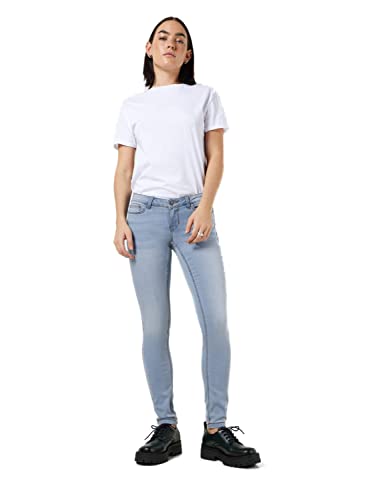 Noisy may Damen Nmallie Lw Skinny Vi059lb Noos Jeans, Light Blue Denim, 25W 32L EU von Noisy may