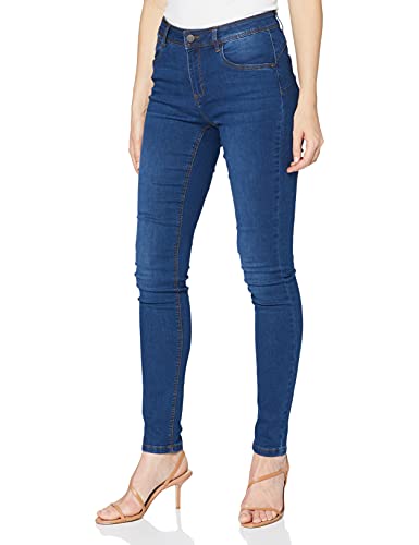 NOISY MAY Damen Skinny Skinny Jeans NMJEN NR S.S SHAPER JEANS VI021MB NOOS, Blau (Medium Blue Denim), 28W / 34L (Herstellergröße: 28W / 34L) von Noisy may