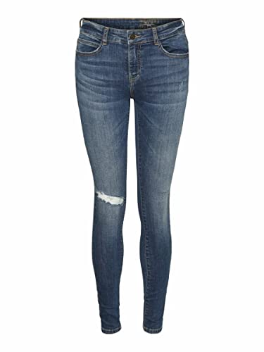 Noisy may Damen Nmlucy Nw Dest Sknny Az155mb Noos Jeans, Medium Blue Denim, 27 EU von Noisy may