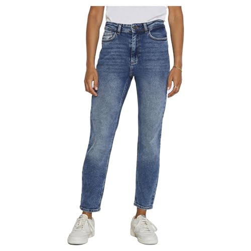 Noisy may Damen Nmmoni Hw Straght Ank Az221db Noos Jeans Solid, Dark Blue Denim, 30W / 32L EU von Noisy may