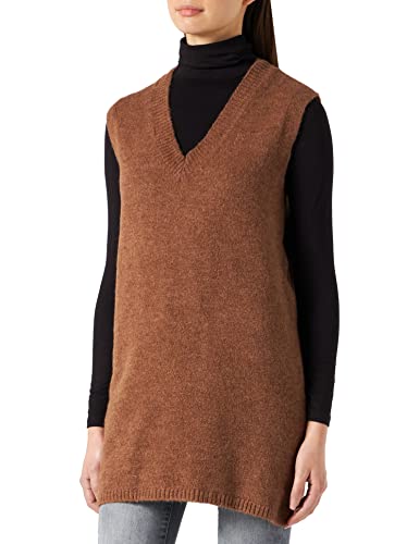 Noisy may Damen NMSON V-Neck Vest Knit Dress S Kleid, Beaver Fur, S von Noisy may