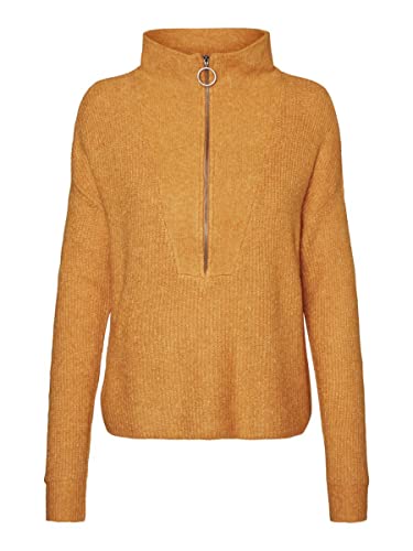 Noisy may Damen Nmnewalice L/S High Neck Knit Noos Pullover, Desert Sun, M EU von Noisy may