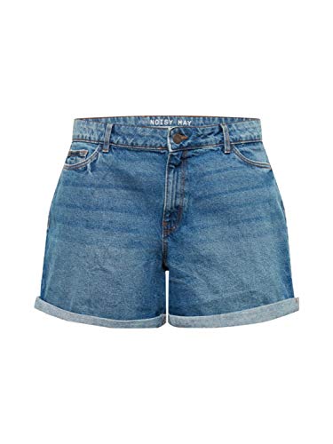 Noisy may Damen Nmsmiley Nw Shorts Vi060mb Curve Noos, Medium Blue Denim, N/A von Noisy may