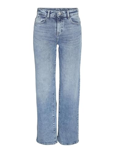 Noisy may Damen Wide Leg Jeans Normal Waist Straight Denim Stretch Hose Stoned Design NMYOLANDA von NOISY MAY