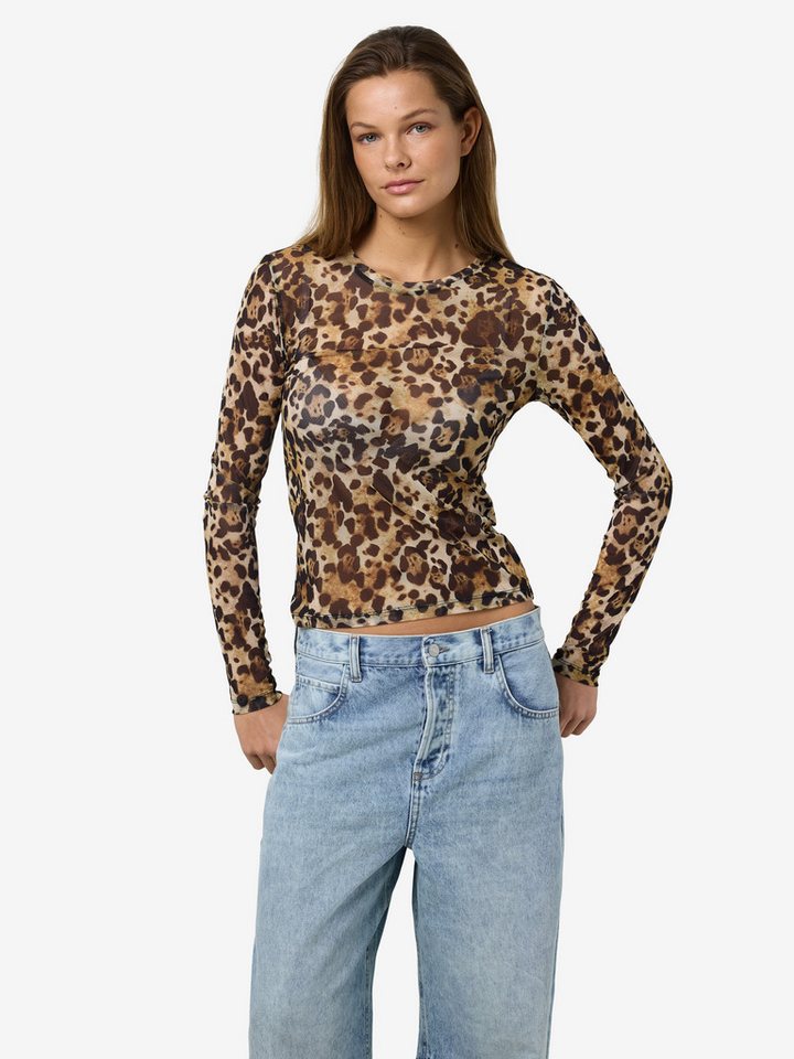 Noisy may Netzshirt NMJUDITH L/S MESH TOP BG NOOS transparent von Noisy may