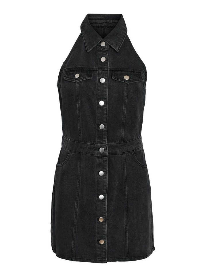 Noisy may Shirtkleid Ärmelloses Design mit Kragen und Knopfleiste (mini) NMLARDIE SH SLM DENIM DRESS VI588BL NOOS von Noisy may
