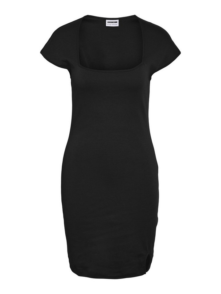 Noisy may Shirtkleid Leinen mit Fransen-Detail und Rundhalsausschnitt (kurz) NMKIM SHORT DRESS JRS FWD von Noisy may