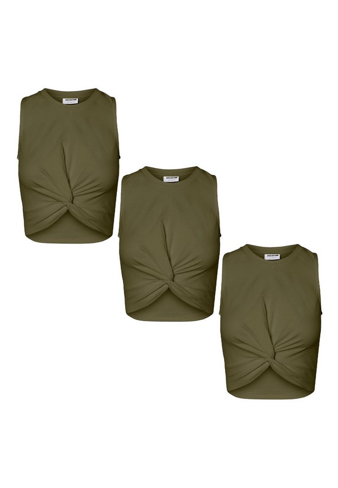 Noisy may Shirttop 3er Set Crop mit Knoten-Detail NMTWIGGI (3-tlg) NMTWIGGI S/L TOP 3 NOOS von Noisy may