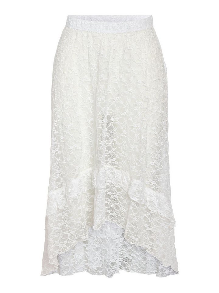 Noisy may Sommerrock Elegantes Spitzen-Design mit asymmetrischem Saum NMLACEY NW MIDI SKIRT JRS von Noisy may