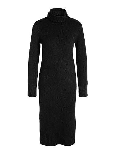 Noisy may Strick Kleid mit Rollkragen Lang Basic Dress Langarm Relaxed Fit Winter Herbst Casual NMVIOLA von Noisy may