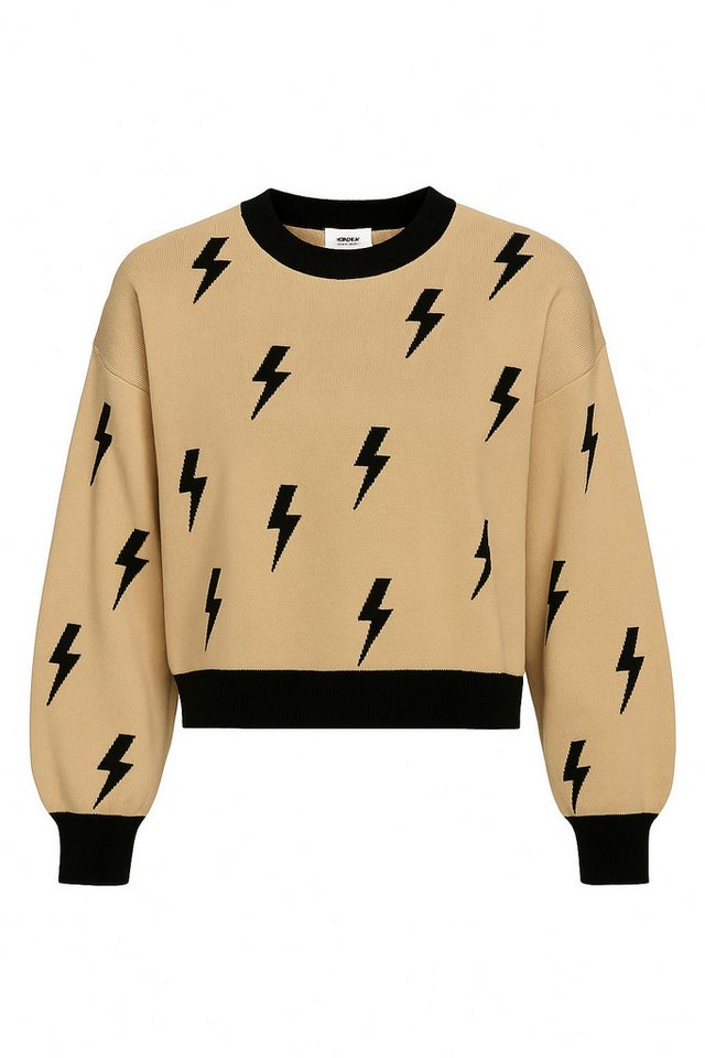 Noisy may Strickpullover Karierter Pullover mit modernem Muster (1-tlg) NMCHARLOTT L/S O-NECK KNIT FWD NOOS von Noisy may